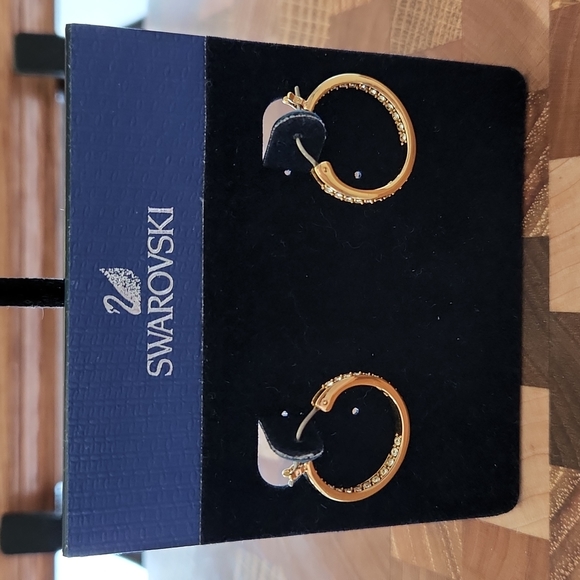 Swarovski Jewelry - NWT Swarovski Gold Crystal Loops